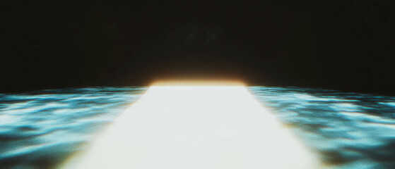Poster - Light reflecting paper texture with empty central space on dark background