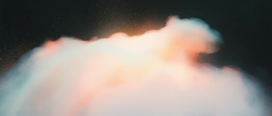 Poster - Light reflections create a subtle shine on watercolor textures against a black background