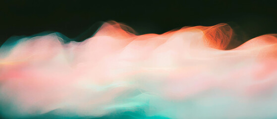 Poster - Light reflections create an ethereal watercolor effect on dark surfaces