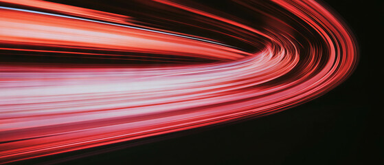 Poster - Dynamic light trails with blurred motion create a mesmerizing effect on a dark backdrop