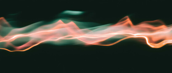 Poster - Dynamic lightning overlay with blurred motion effects on a black background