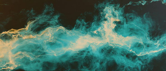 Poster - Vibrant lightning overlay in cool tones and electric energy on a dark background
