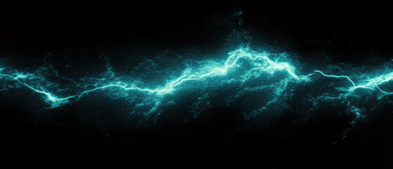 Poster - Dynamic lightning overlay texture with electric interference and grainy effects on black background
