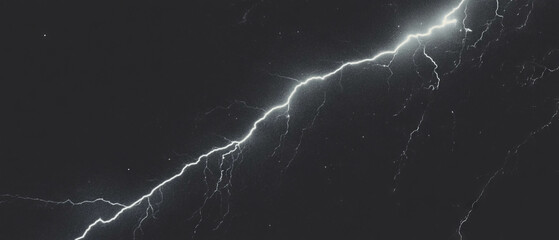 Poster - Delicate electric sparks create a dynamic lightning overlay texture against a black backdrop