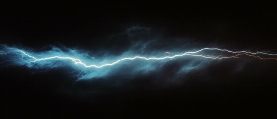Poster - Lightning frame overlay texture with transparent background for creative designs