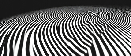 Poster - Dynamic interplay of concentric lines on a dark background creates a focused visual experience