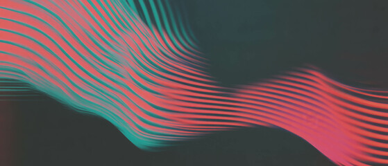 Poster - Dynamic line texture creating an expanding effect on a dark background