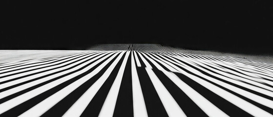 Poster - Overlay texture featuring monochrome lines on a black background for a classic look