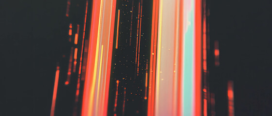 Poster - Overlay texture featuring line design with noise and vintage appearance on dark background