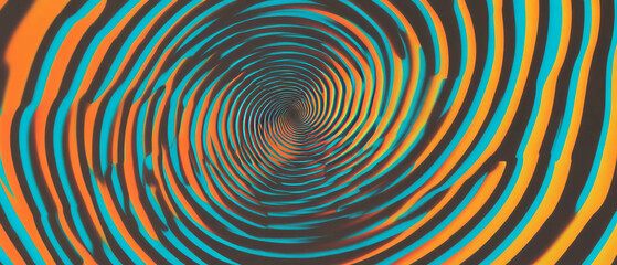 Poster - Mesmerizing spiral line texture with vibrant colors on dark background