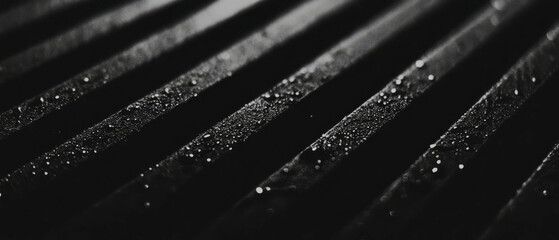 Poster - Overlay texture featuring straight lines and parallel patterns on a black surface