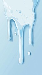 Poster - Gentle shades of light blue flow seamlessly across the canvas, evoking a sense of serenity and artistic expression. The design captures movement and tranquility in every droplet
