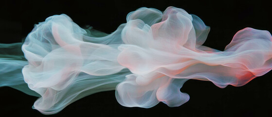 Poster - Organic watercolor flow texture with fluid movement on black background