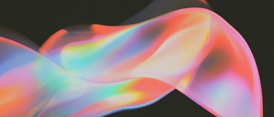 Poster - Neon rectangle with soft glow on black background creating a modern and sleek aesthetic