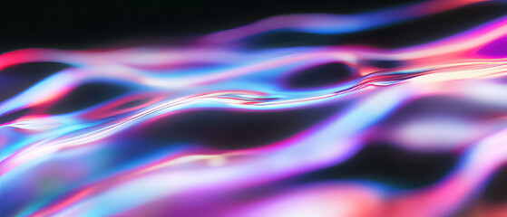Poster - Modern neon rectangle with glowing texture on a black background creating a sleek design