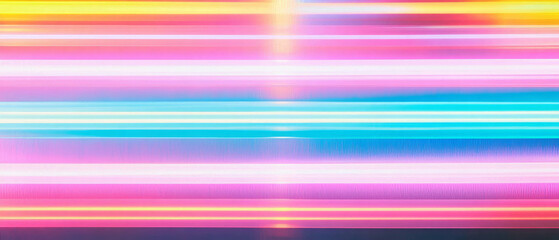 Poster - Vibrant neon overlays create a colorful and playful mood against a dark background