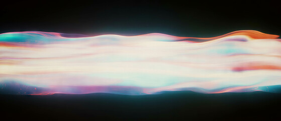 Poster - Mysterious neon smoke texture evokes surreal atmosphere against dark backdrop