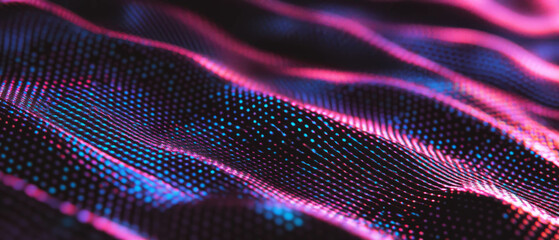 Aufkleber - Neon overlay texture with vibrant colors and tactile depth on black background