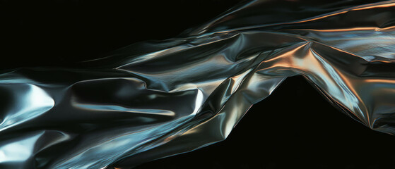 Poster - Overlay of partially transparent film layers with rich texture against a black background