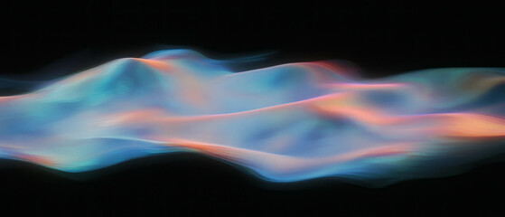 Poster - Reflections creating abstract patterns on glass with vibrant colors against a dark backdrop