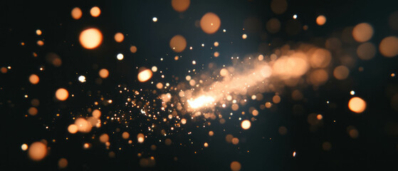 Poster - Rough and grainy spark texture overlay with space for branding on black background