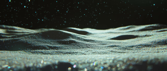 Poster - Textured rough dust overlay with light on a dark background for branding space