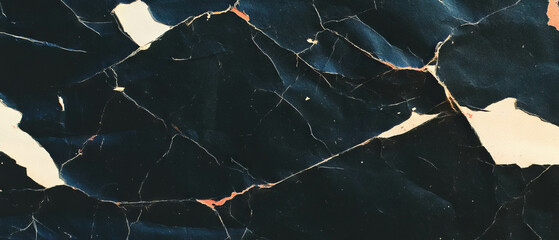 Poster - Rough handmade paper texture with natural fibers over a dark background