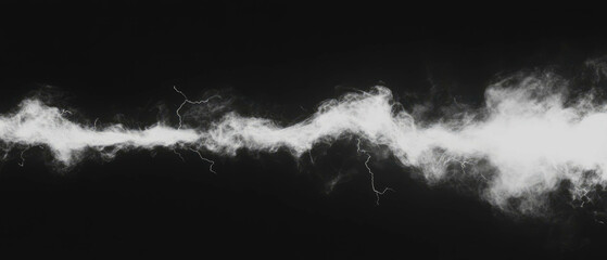 Poster - Smoke and lightning overlay creating dramatic atmospheric depth with textured background
