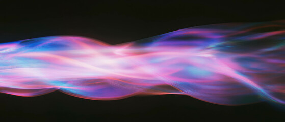 Poster - Vibrant smoke texture with high-key lighting on a black background creates dynamic atmosphere