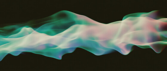 Poster - Visual representation of smoke texture with fog effect on black background for atmospheric design