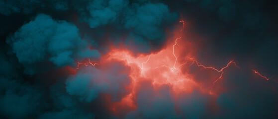 Poster - Smoke overlay combines with lightning to create chaos and intensity against a dark backdrop