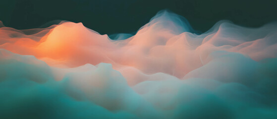 Aufkleber - Dynamic smoke overlay texture creates an atmospheric depth against a dark background