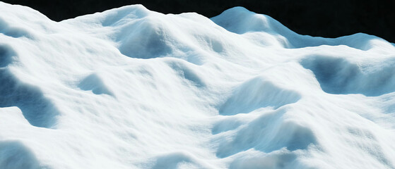Poster - Dynamic windblown texture of snow against a dark background enhances winter atmosphere