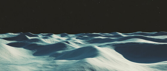 Poster - Snowy field texture showcasing smooth expanse under a black background