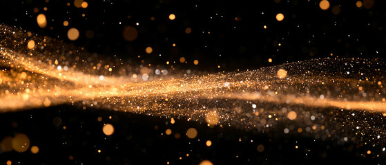 Poster - Soft diffused dust texture with gentle light glow against a black background for artistic designs