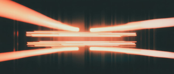 Poster - Soft light leaks with vintage feel over black background creating a unique textured overlay