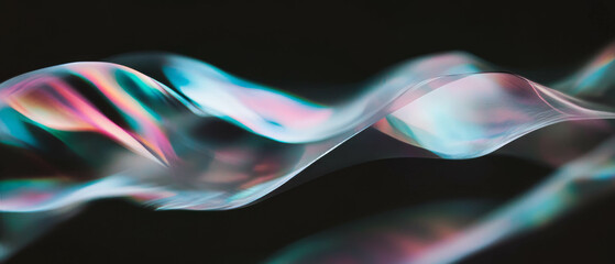 Poster - Soft light leaks create a vintage feel with empty space on a black background
