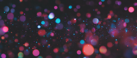 Aufkleber - Sparkling overlay texture creating a magical atmosphere with bright dots against black background