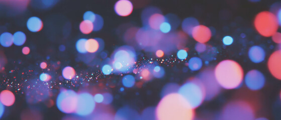 Aufkleber - Sparkling overlay texture creates a magical atmosphere with bright dots on a dark background
