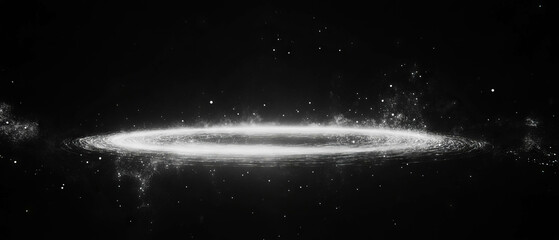 Poster - Three-dimensional dust particles create a captivating texture against a black background
