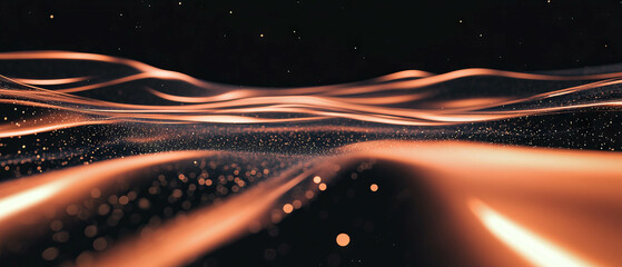 Poster - Three-dimensional sparks create a dynamic overlay texture against a dark backdrop