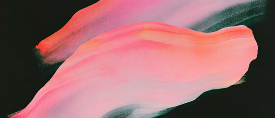 Poster - Wavy watercolor lines create an abstract texture with space for personalized messages