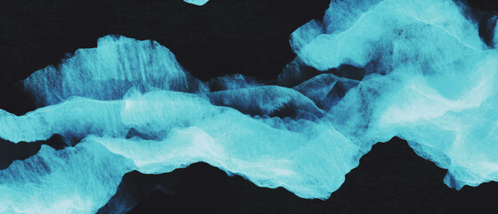 Poster - Wavy watercolor lines create a dynamic overlay texture on a dark background