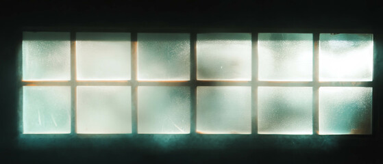 Aufkleber - Window light reflections create a soft glow and diffused atmosphere against a dark background