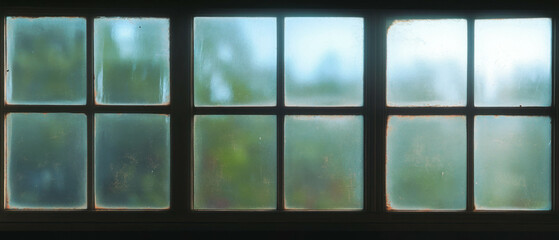 Poster - Beautiful window light overlay creating a soft ambiance against a dark background