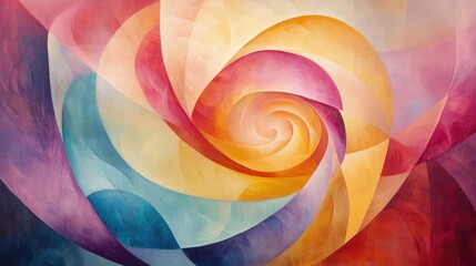 Poster - A swirling mix of vibrant colors in an abstract pattern with soft, fluid transitions