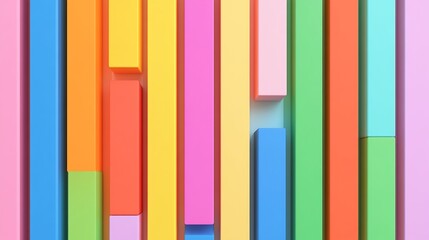 Poster - vibrant and colorful vertical abstract geometry background for creative design and artistic projects