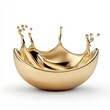 © MAGIC - An isolated object of gold paint pouring, featuring a transparent background