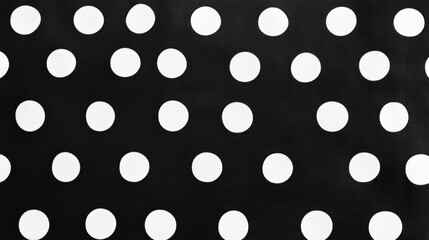 Poster - Black Background with White Polka Dots Pattern for Design Projects