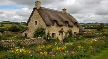 Charming Thatched Cottage in the English Countryside